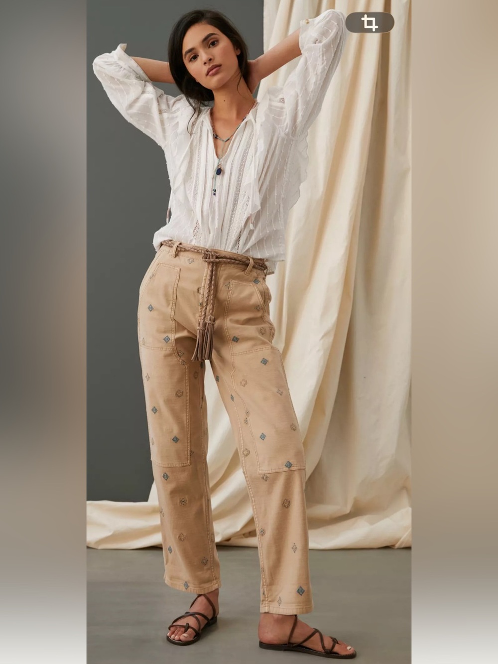 Pilcro Roamer Pants. Wide leg, stylish comfort
